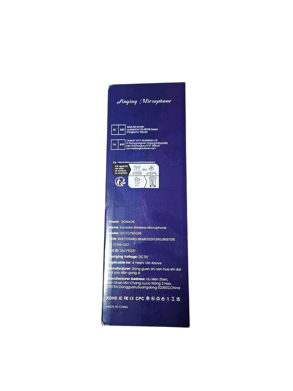 Black Wireless Bluetooth Karaoke Microphone with Built-in Speaker - Picture 7 of 9